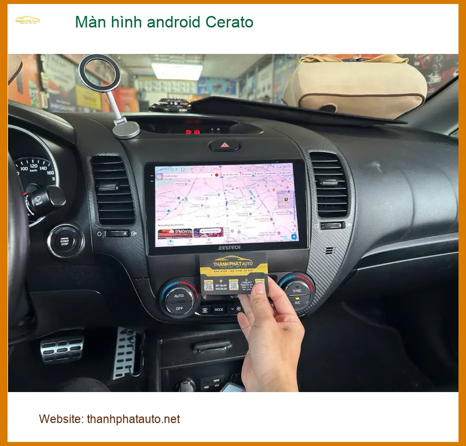 Anh Tấn lắp màn hình android cho Cerato tại Quận 12 vì màn zin thiếu tính năng giải trí ảnh thực tế 2