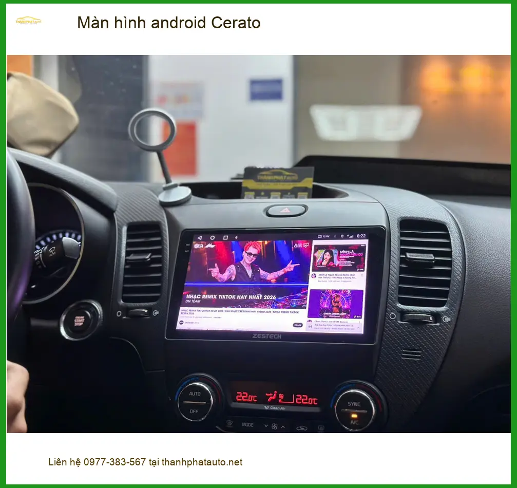 Anh Tấn lắp màn hình android cho Cerato tại Quận 12 vì màn zin thiếu tính năng giải trí ảnh thực tế 3