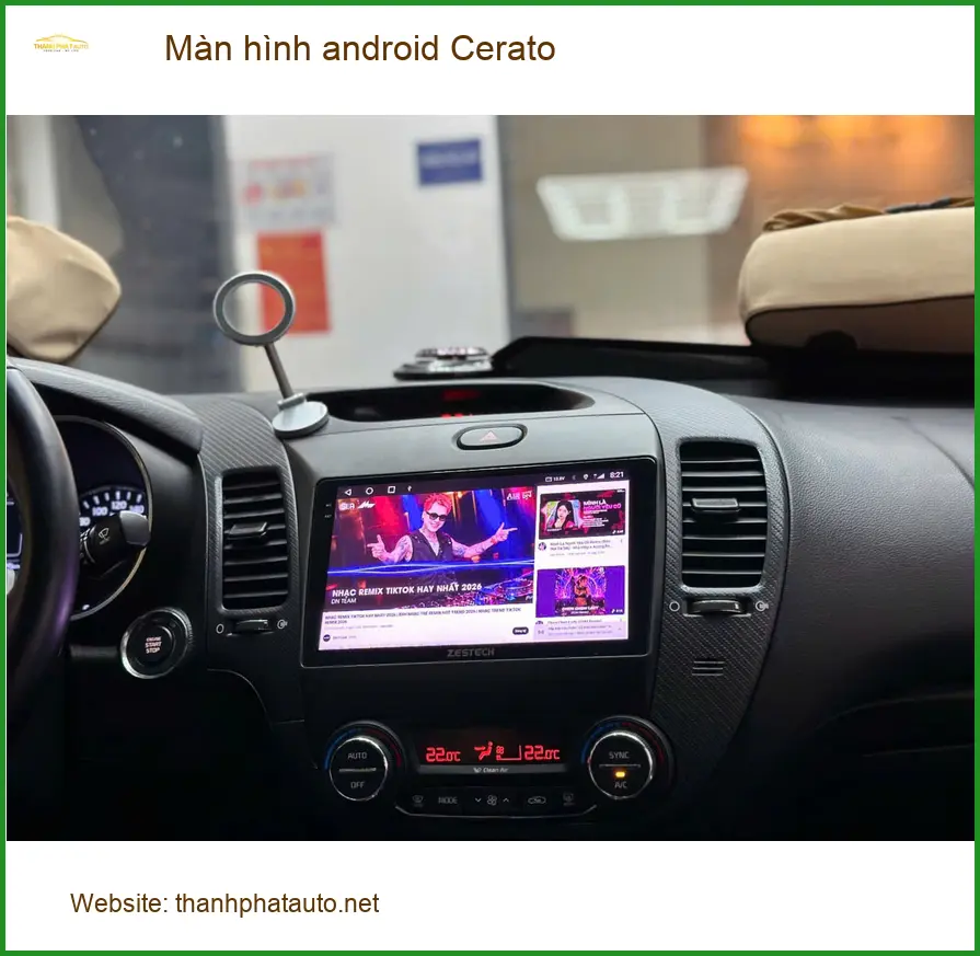 Anh Tấn lắp màn hình android cho Cerato tại Quận 12 vì màn zin thiếu tính năng giải trí ảnh thực tế 4