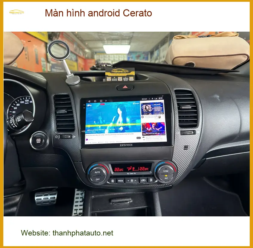 Anh Tấn lắp màn hình android cho Cerato tại Quận 12 vì màn zin thiếu tính năng giải trí ảnh thực tế 5