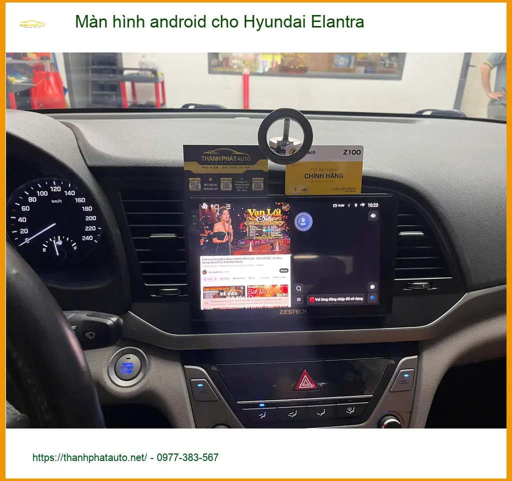 Chị Thảo nâng cấp màn hình Android cho Hyundai Elantra Quận 12, hiện đại hơn
