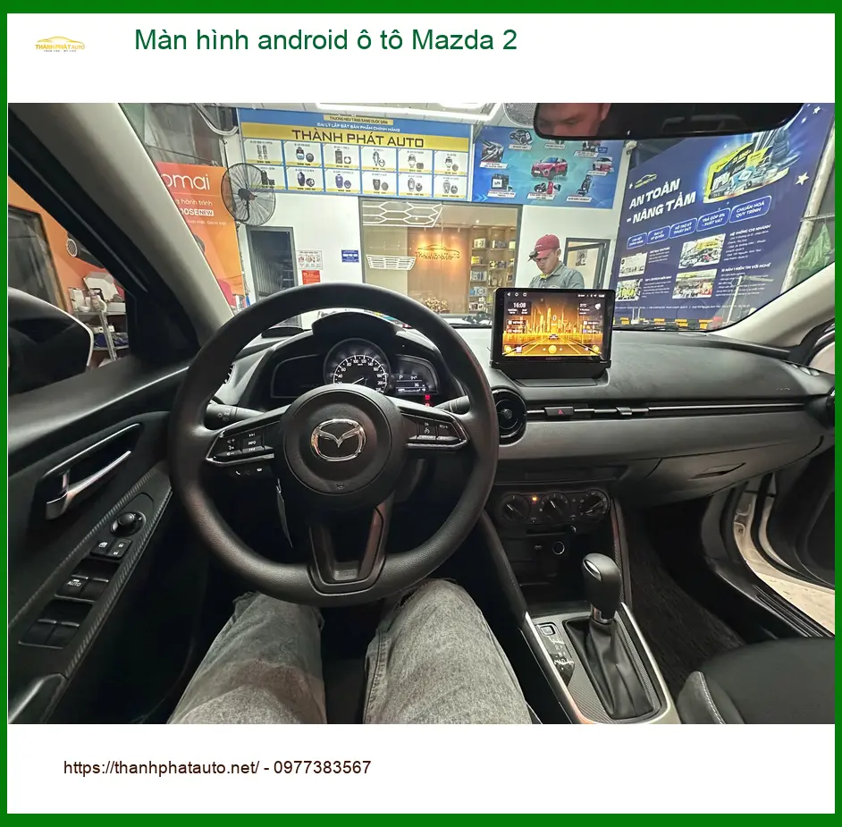 Chị Mai lắp màn hình android ô tô Mazda 2 ở Quận 12 chính hãng, giá tốt ảnh thực tế 2