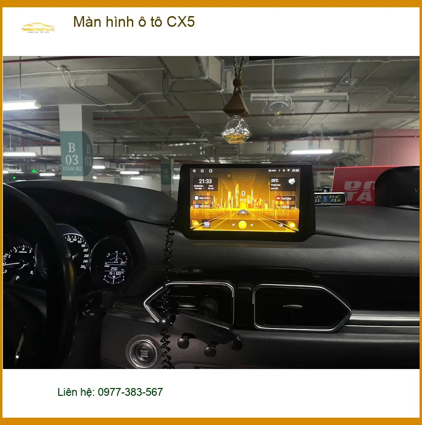 Chị Thảo nâng cấp Màn hình ô tô CX5 tại Quận 9 uy tín, chính hãng ảnh thực tế 3