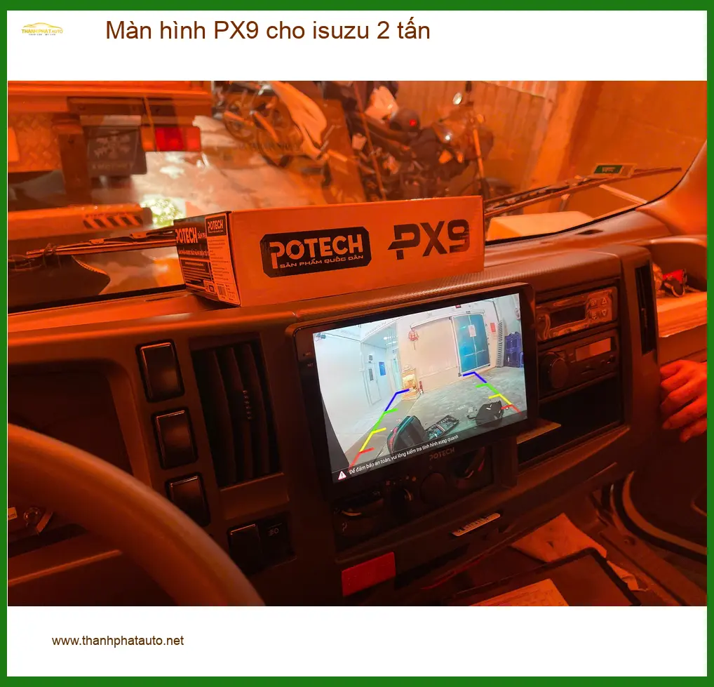 Anh Tấn lắp màn hình PX9 chính hãng cho Isuzu 2 tấn tại Quận 9 ảnh thực tế 3