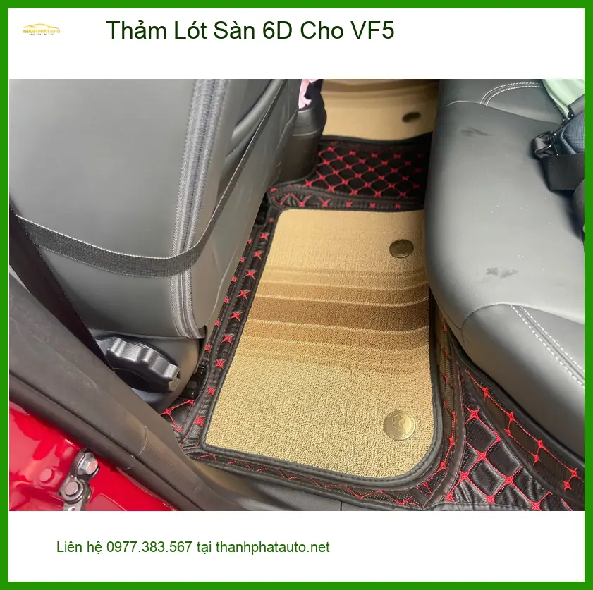 Anh Khải lắp Thảm Lót Sàn 6D cho VF5 tại Quận 12 giữ xe luôn sạch đẹp