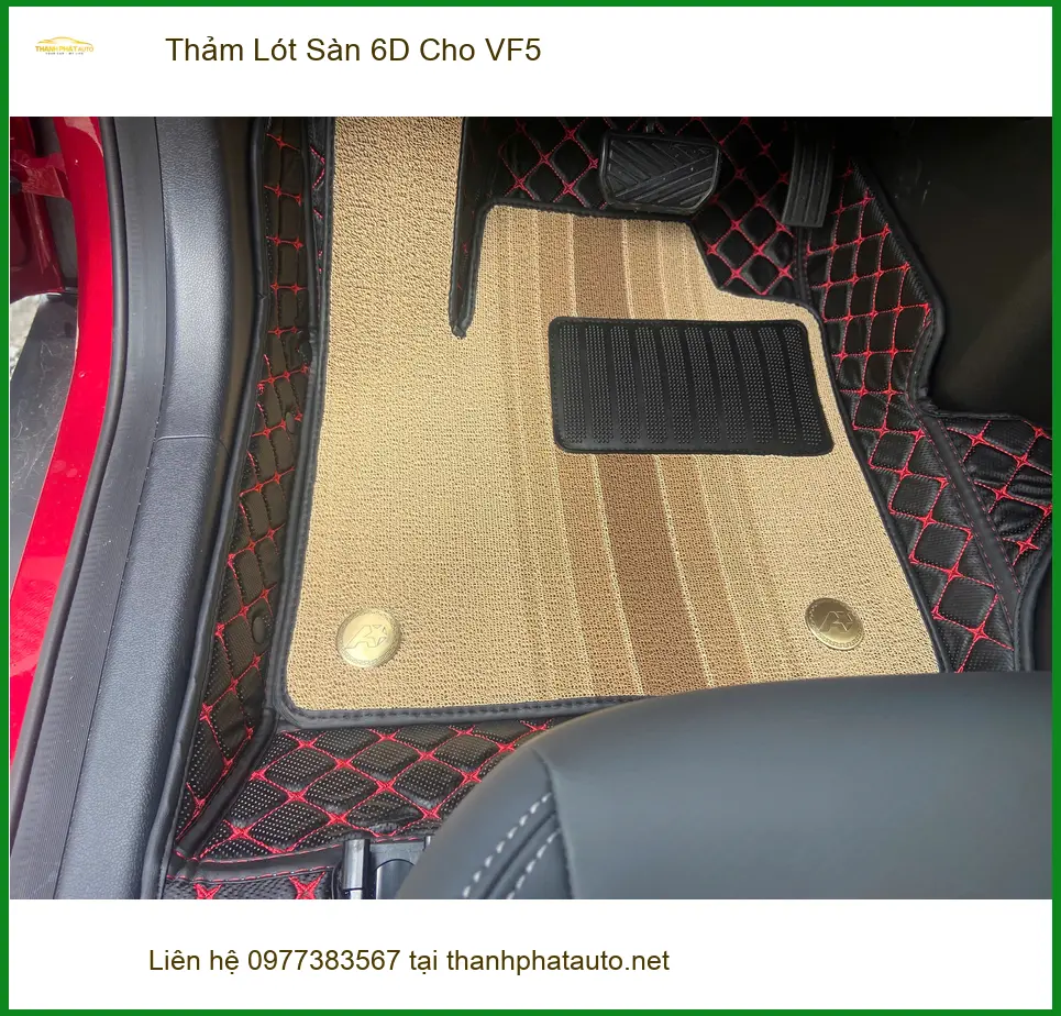 Anh Khải lắp Thảm Lót Sàn 6D cho VF5 tại Quận 12 giữ xe luôn sạch đẹp ảnh thực tế 4