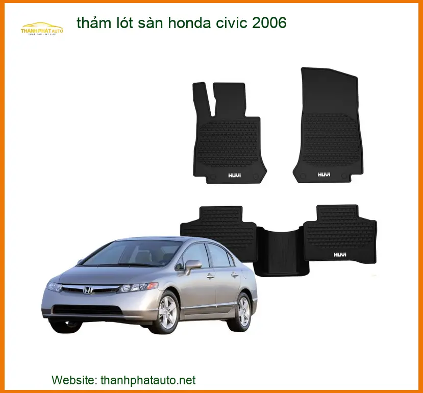 Thảm Lót Sàn Honda Civic 2006 - Địa Chỉ Lắp Đặt Uy Tín TPHCM