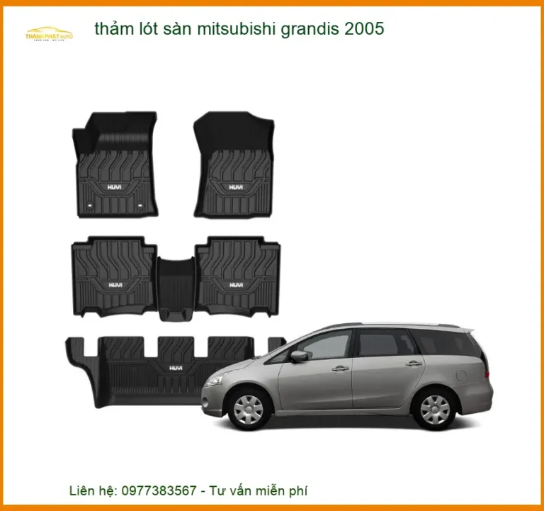 Thảm Lót Sàn Mitsubishi Grandis 2005 - Địa Chỉ Lắp Đặt Uy Tín TPHCM