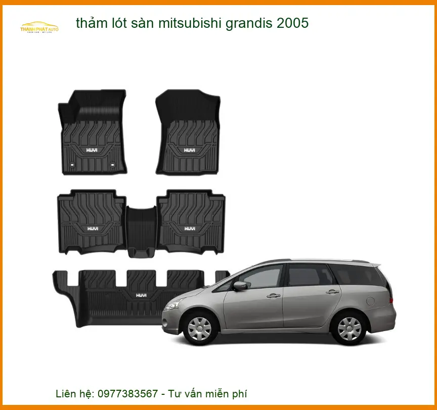 Thảm Lót Sàn Mitsubishi Grandis 2005 - Địa Chỉ Lắp Đặt Uy Tín TPHCM