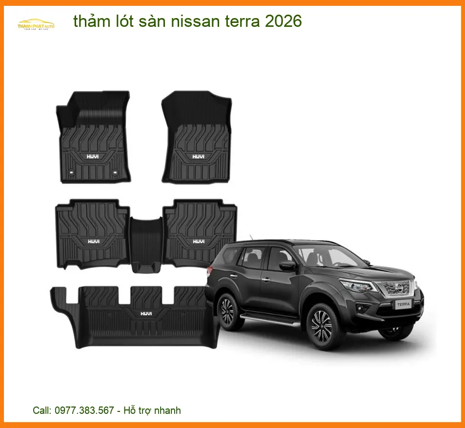 Thảm Lót Sàn Nissan Terra 2026 - Địa Chỉ Lắp Đặt Uy Tín TPHCM