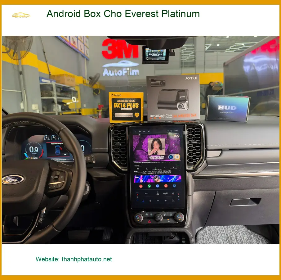 Anh Thanh gắn Android Box cho Everest Platinum Quận 9 xem YouTube, dẫn đường ảnh thực tế 2