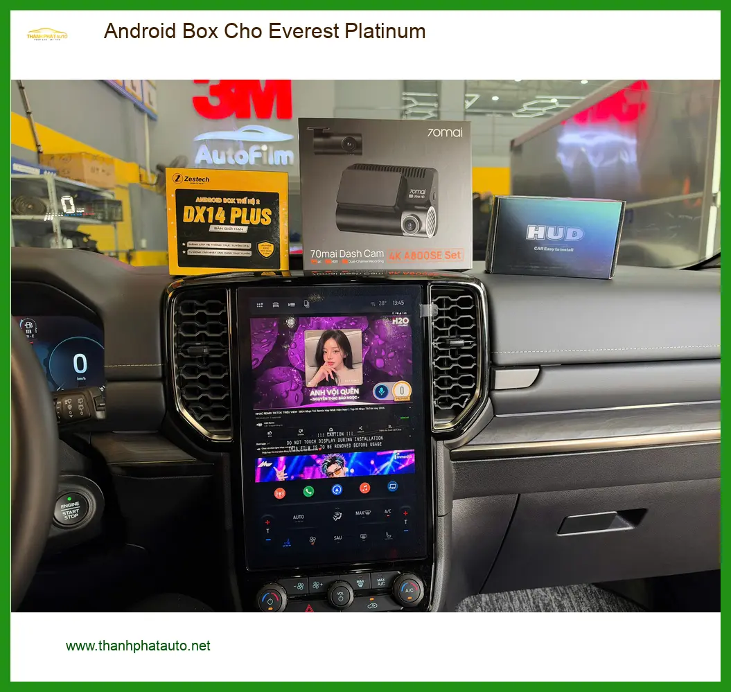 Anh Thanh gắn Android Box cho Everest Platinum Quận 9 xem YouTube, dẫn đường ảnh thực tế 5