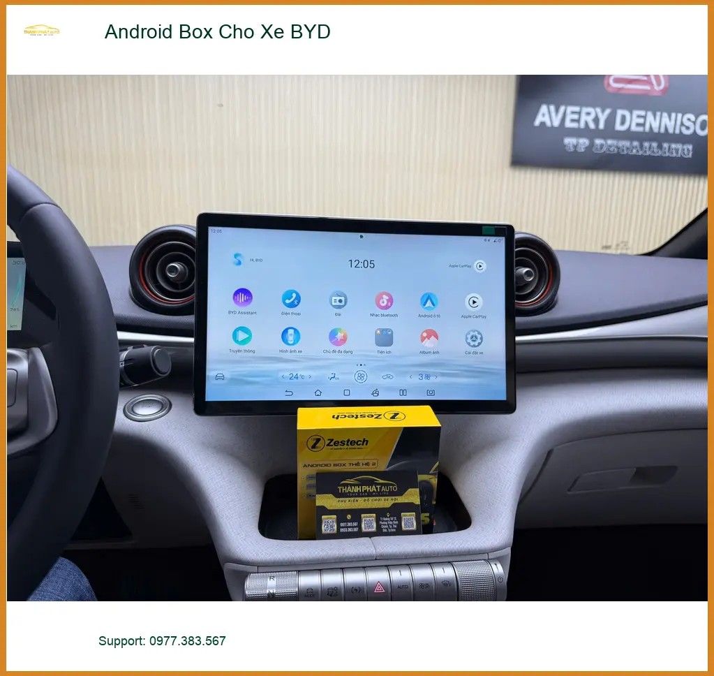 Anh Long lắp Android Box cho BYD Atto 3 tại Quận Bình Tân để biến màn hình zin thành Smart TV. ảnh thực tế 2