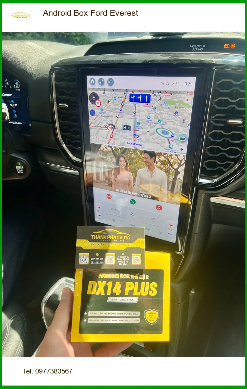 Anh Quang lắp Android Box cho Ford Everest tại Quận Thủ Đức để giải trí trên xe