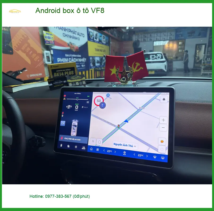 Anh Quốc Bảo gắn Android Box ô tô cho VF8 tại Quận 8, giữ màn zin ảnh thực tế 3