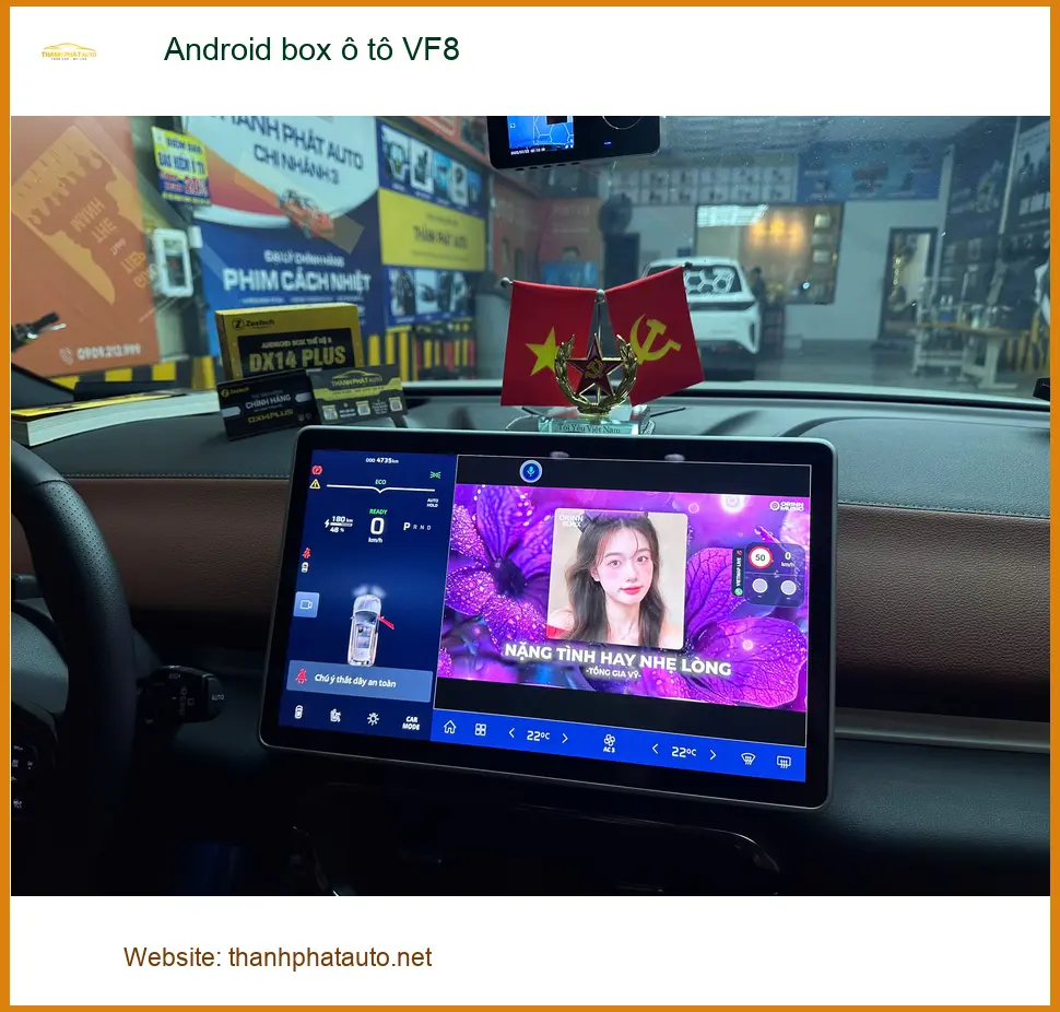 Anh Quốc Bảo gắn Android Box ô tô cho VF8 tại Quận 8, giữ màn zin ảnh thực tế 4
