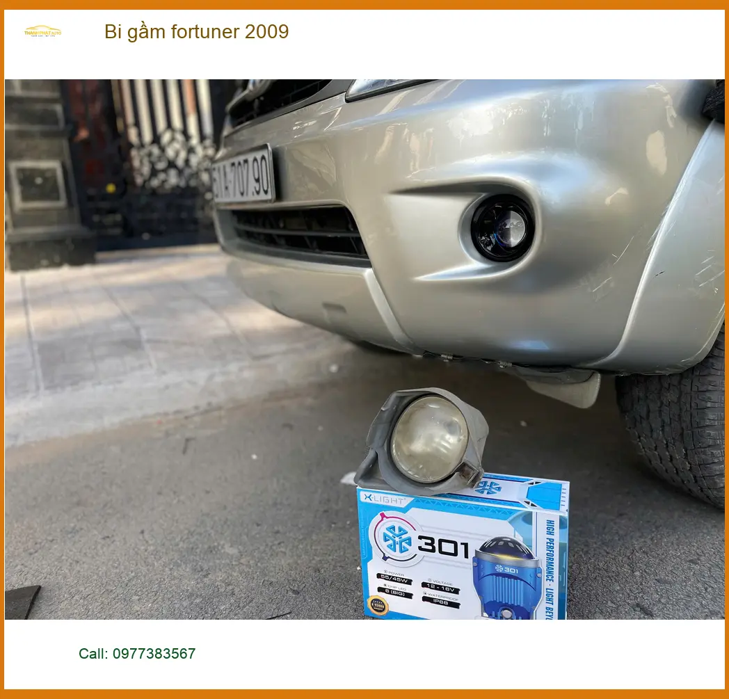 Anh Thắng lắp bi gầm cho Fortuner 2009 để cải thiện tầm nhìn khi trời tối tại Quận 2 ảnh thực tế 5
