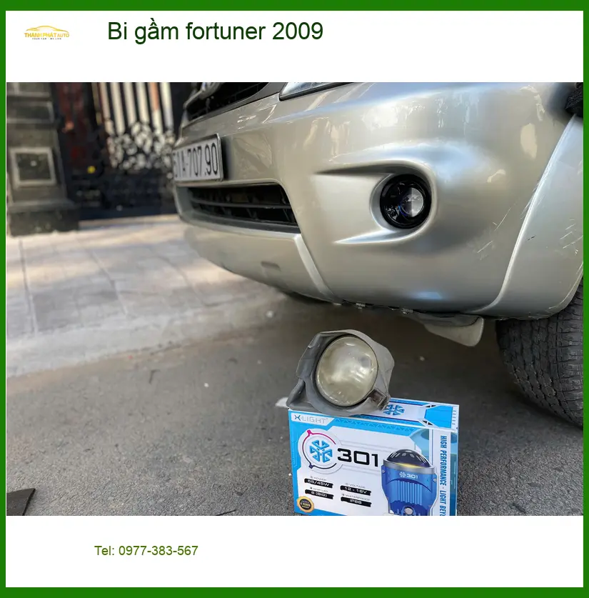 Anh Hùng lắp bi gầm Fortuner 2009 Quận Bình Tân vì đèn zin không đủ sáng ảnh thực tế 4