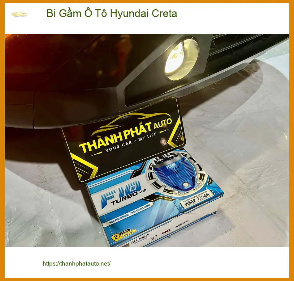 Anh Nam độ Bi Gầm Hyundai Creta tại Thủ Đức khi đèn zin không đủ sáng