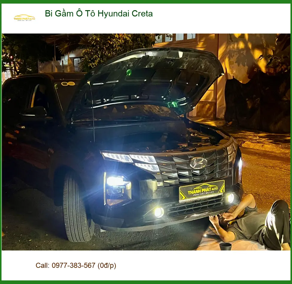 Anh Minh lắp Bi Gầm Hyundai Creta Quận Thủ Đức để tăng sáng hiệu quả