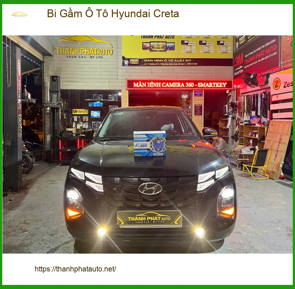 Anh Nam độ Bi Gầm Hyundai Creta tại Thủ Đức khi đèn zin không đủ sáng ảnh thực tế 2