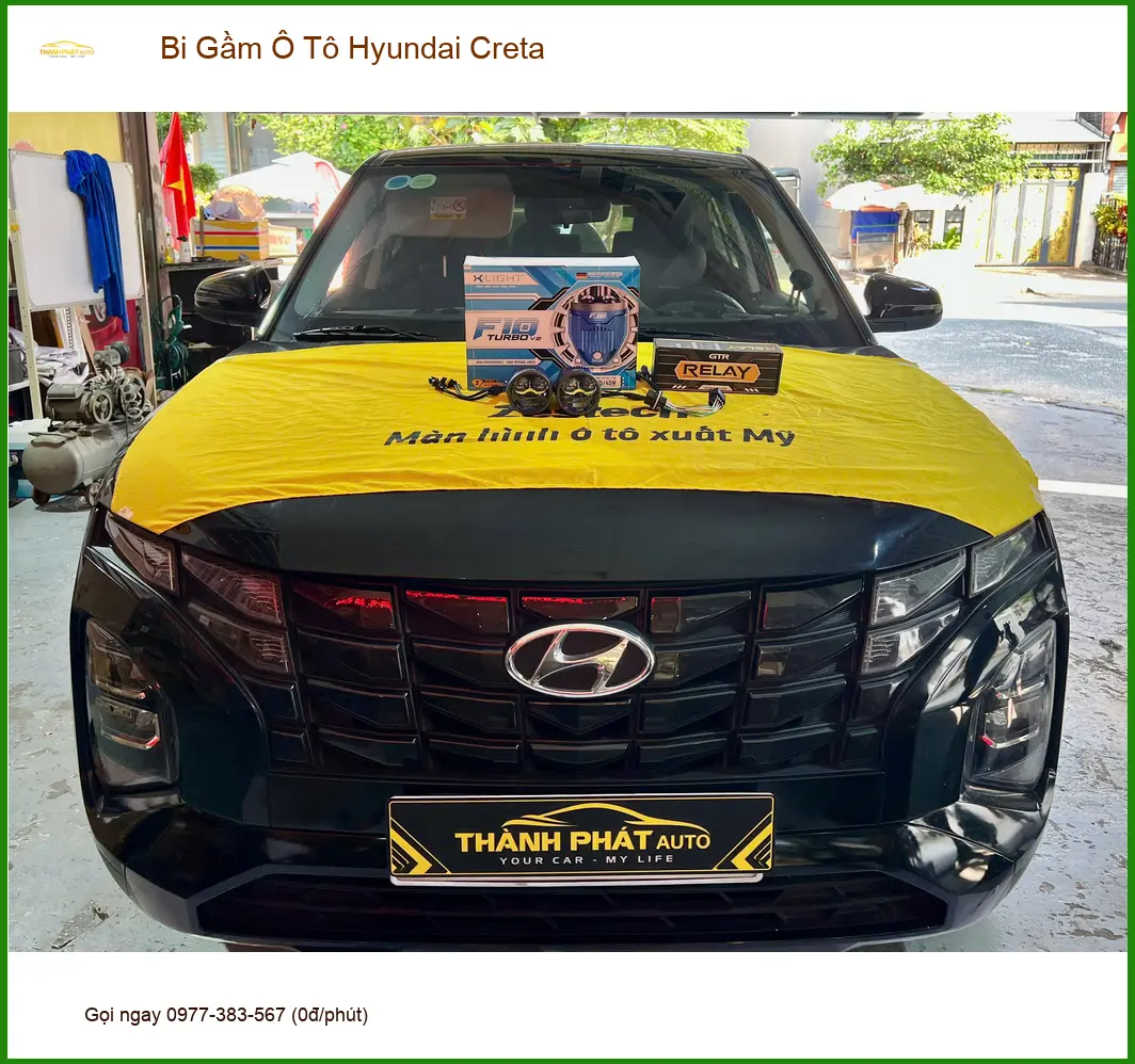 Anh Nam độ Bi Gầm Hyundai Creta tại Thủ Đức khi đèn zin không đủ sáng ảnh thực tế 4