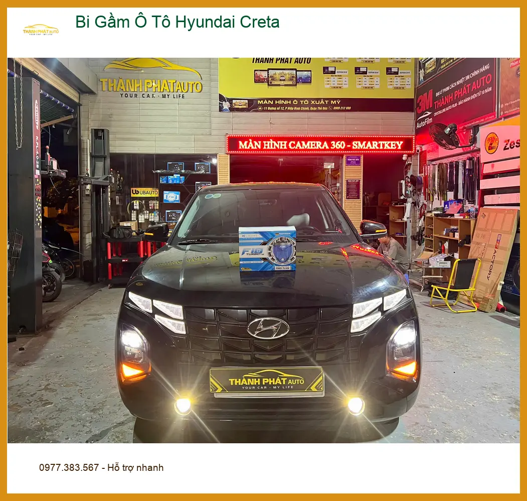 Anh Minh lắp Bi Gầm Hyundai Creta Quận Thủ Đức để tăng sáng hiệu quả ảnh thực tế 5