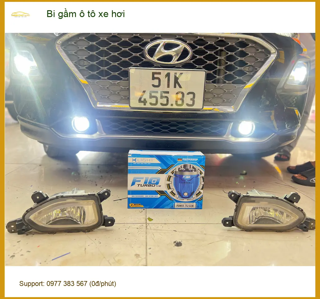 Anh Vĩnh độ bi gầm ô tô Mazda 3 để tăng cường chiếu sáng tại Quận 10 ảnh thực tế 2