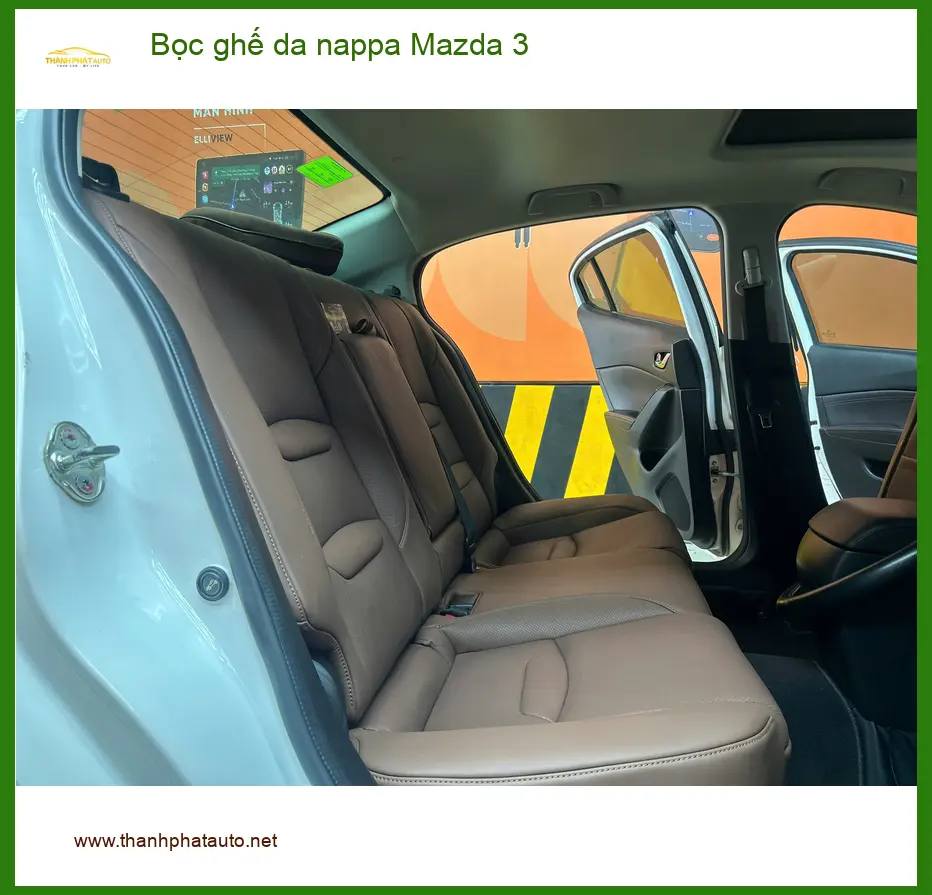 Anh Quang bọc ghế da Nappa Mazda 3 Quận Tân Bình vì ghế cũ xuống cấp ảnh thực tế 3