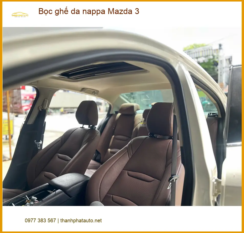 Anh Quang bọc ghế da Nappa Mazda 3 Quận Tân Bình vì ghế cũ xuống cấp ảnh thực tế 4