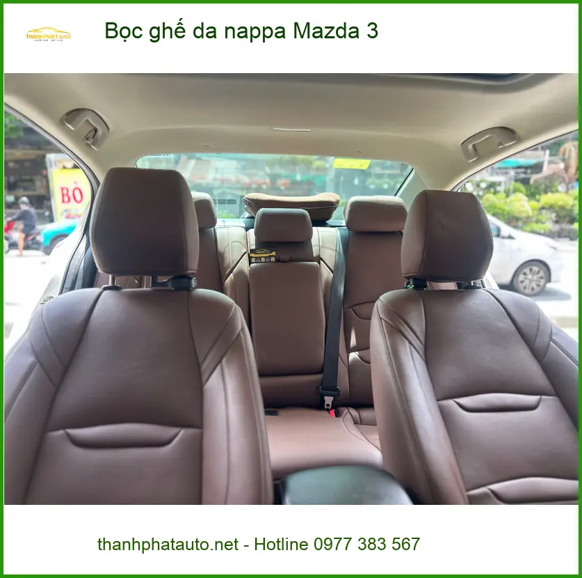Chị Thảo bọc ghế da nappa Mazda 3 tại Quận Gò Vấp để nội thất sang trọng hơn