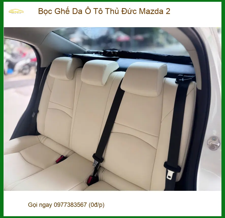 Chị Mai Anh bọc ghế da ô tô cho Mazda 2 tại Thủ Đức ảnh thực tế 2