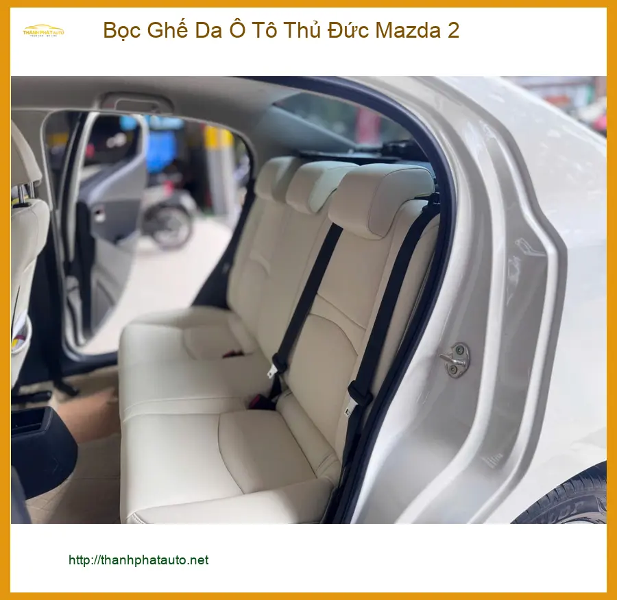 Chị Mai Anh bọc ghế da ô tô cho Mazda 2 tại Thủ Đức ảnh thực tế 3