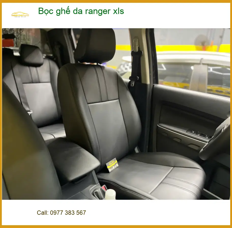 Anh Quốc Trung bọc ghế da Ranger XLS tại Quận Tân Phú để không gian lái thêm phần thoải mái ảnh thực tế 3