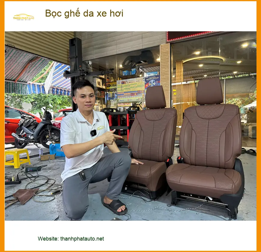 Anh Hưng bọc ghế da Kia Sonet tại Quận 10 làm mới nội thất ảnh thực tế 4
