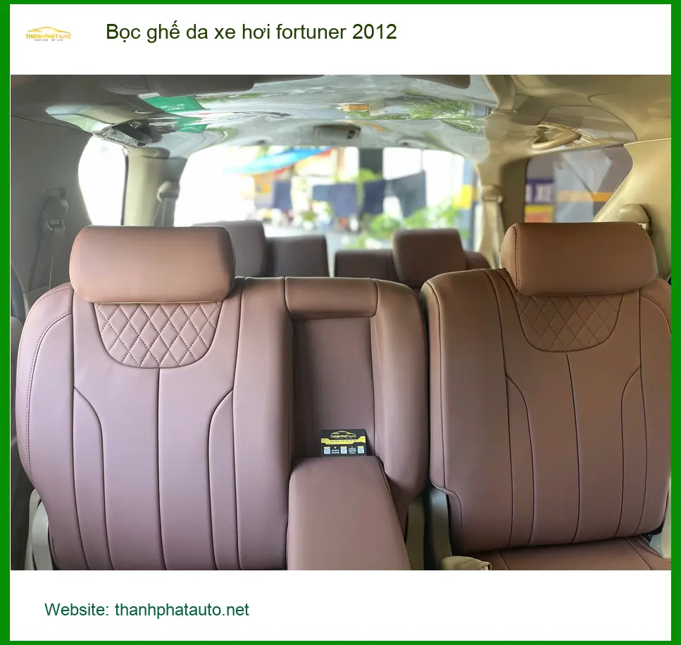 Anh Tấn bọc ghế da xe Fortuner 2012 tại Cần Giờ để đổi mới nội thất ảnh thực tế 2