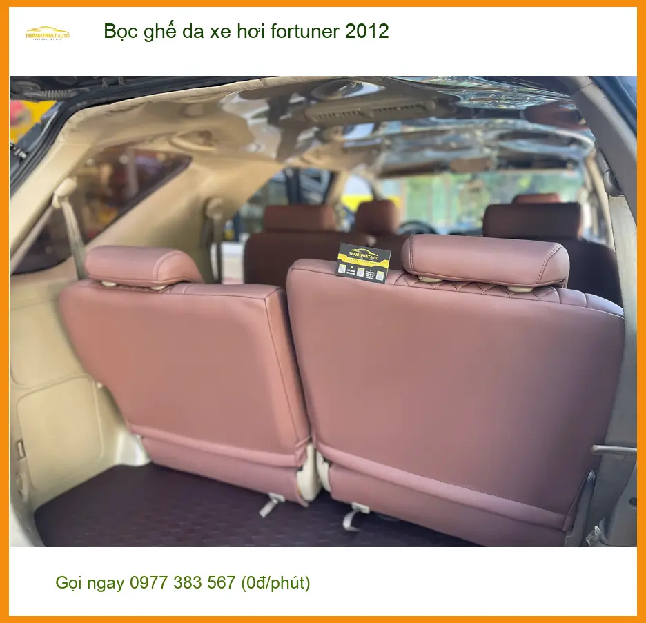 Anh Tấn bọc ghế da xe Fortuner 2012 tại Cần Giờ để đổi mới nội thất ảnh thực tế 4