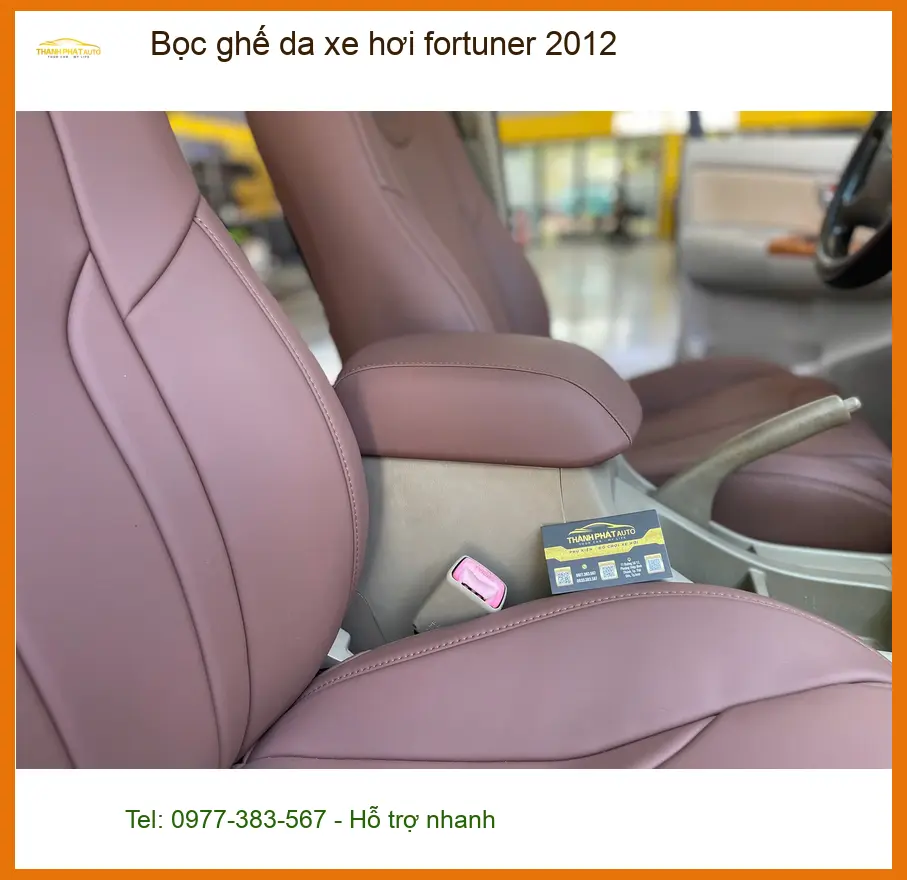 Anh Tấn bọc ghế da xe Fortuner 2012 tại Cần Giờ để đổi mới nội thất ảnh thực tế 5