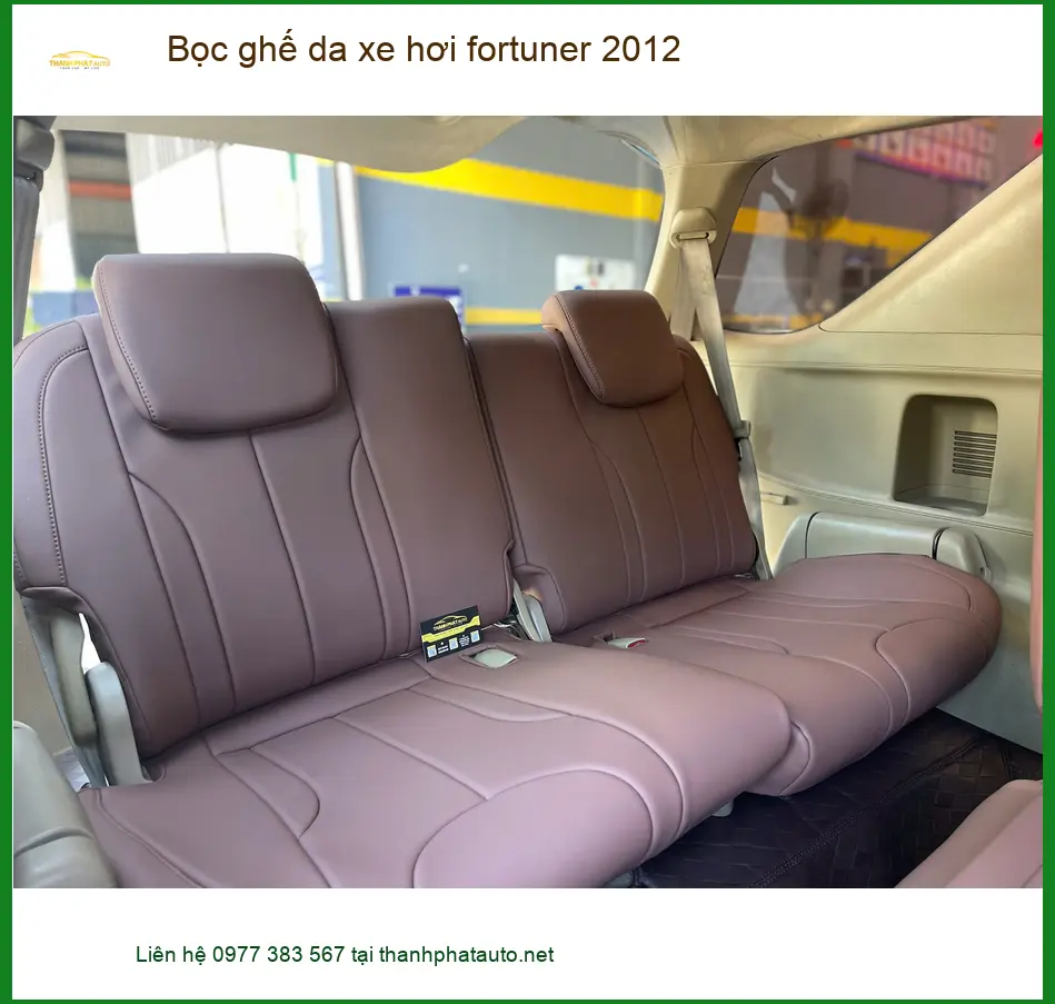 Chú Mười bọc ghế da xe hơi Fortuner 2012 tại Quận Phú Nhuận giữ nội thất luôn mới ảnh thực tế 2