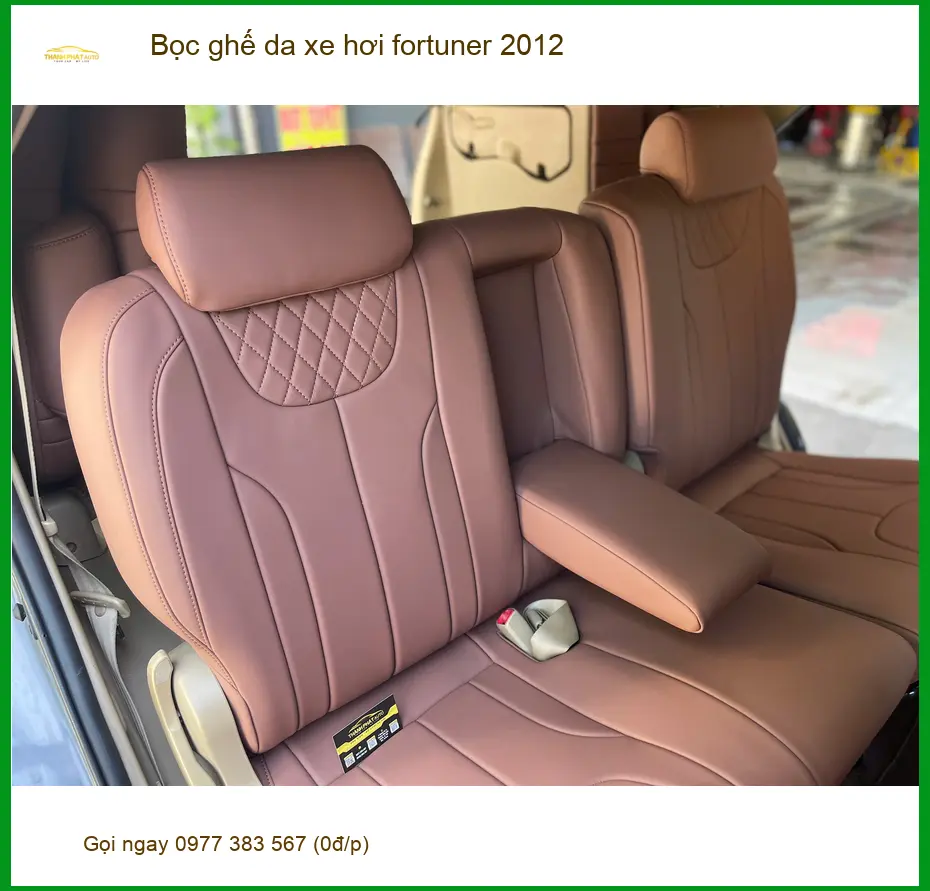 Chú Mười bọc ghế da xe hơi Fortuner 2012 tại Quận Phú Nhuận giữ nội thất luôn mới ảnh thực tế 3