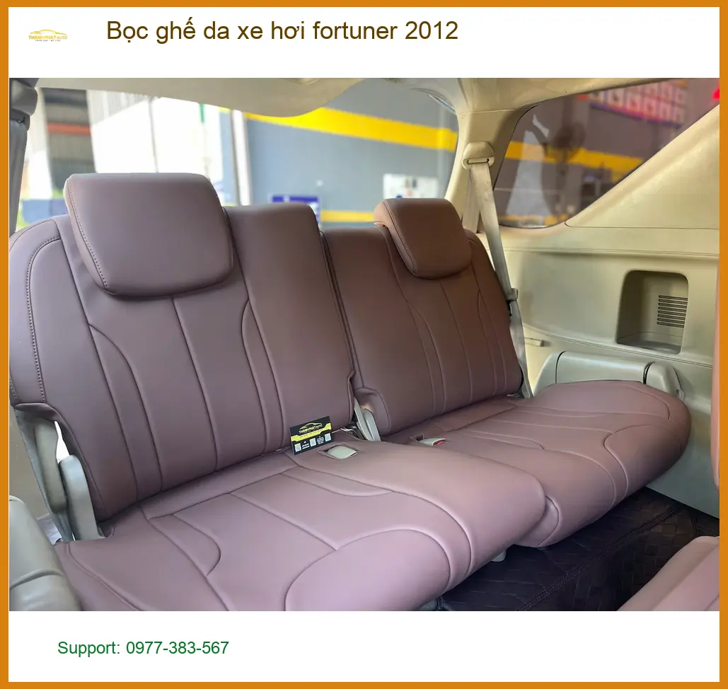 Anh Kiên bọc ghế da xe hơi Fortuner 2012 tại Quận Gò Vấp để nội thất xe mới hơn ảnh thực tế 3