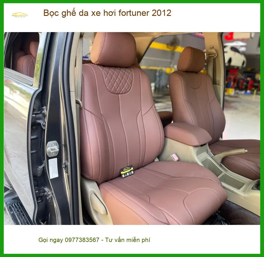 Bác Tùng bọc ghế da xe hơi Fortuner 2012 tại Quận 6 để làm mới nội thất ảnh thực tế 2