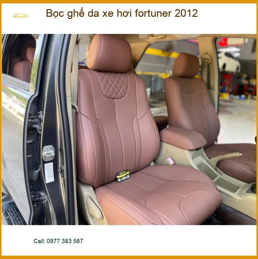 Bác Tùng bọc ghế da xe hơi Fortuner 2012 tại Quận 6 để làm mới nội thất ảnh thực tế 4