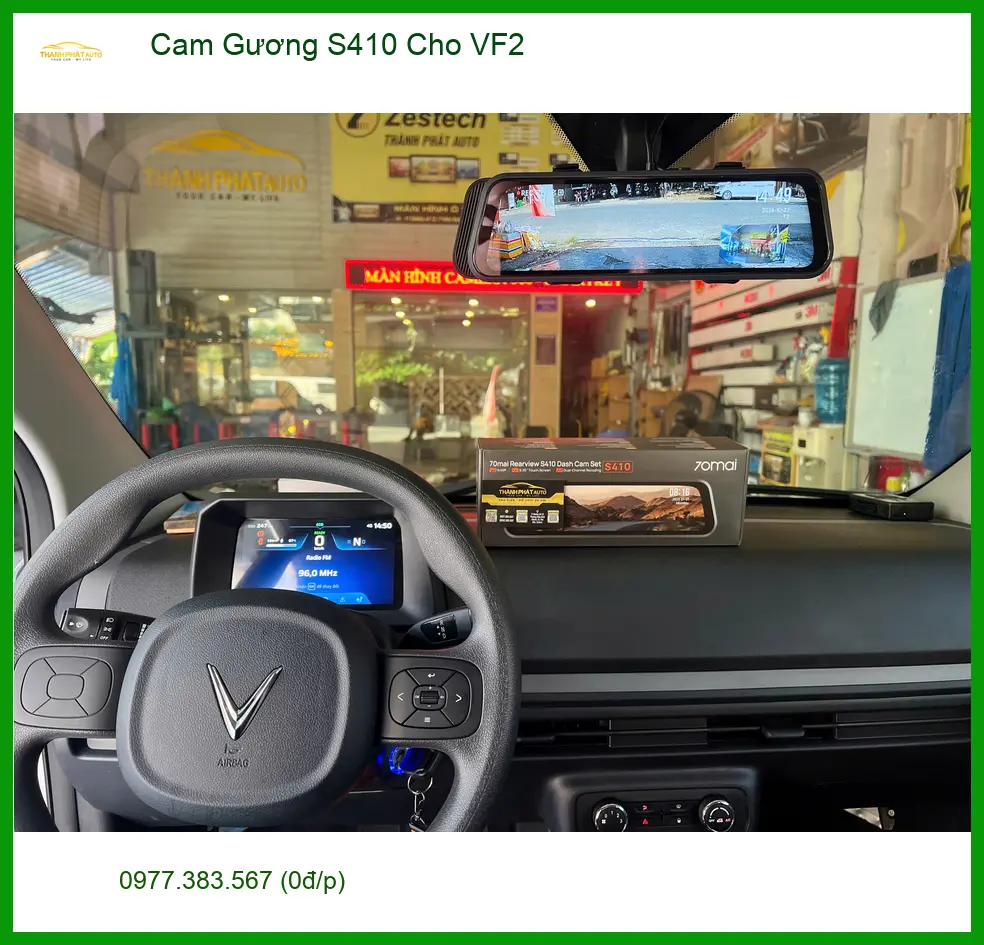 Anh Dũng lắp Cam Gương S410 cho VinFast VF2 tại Thủ Đức để yên tâm lái xe ảnh thực tế 2