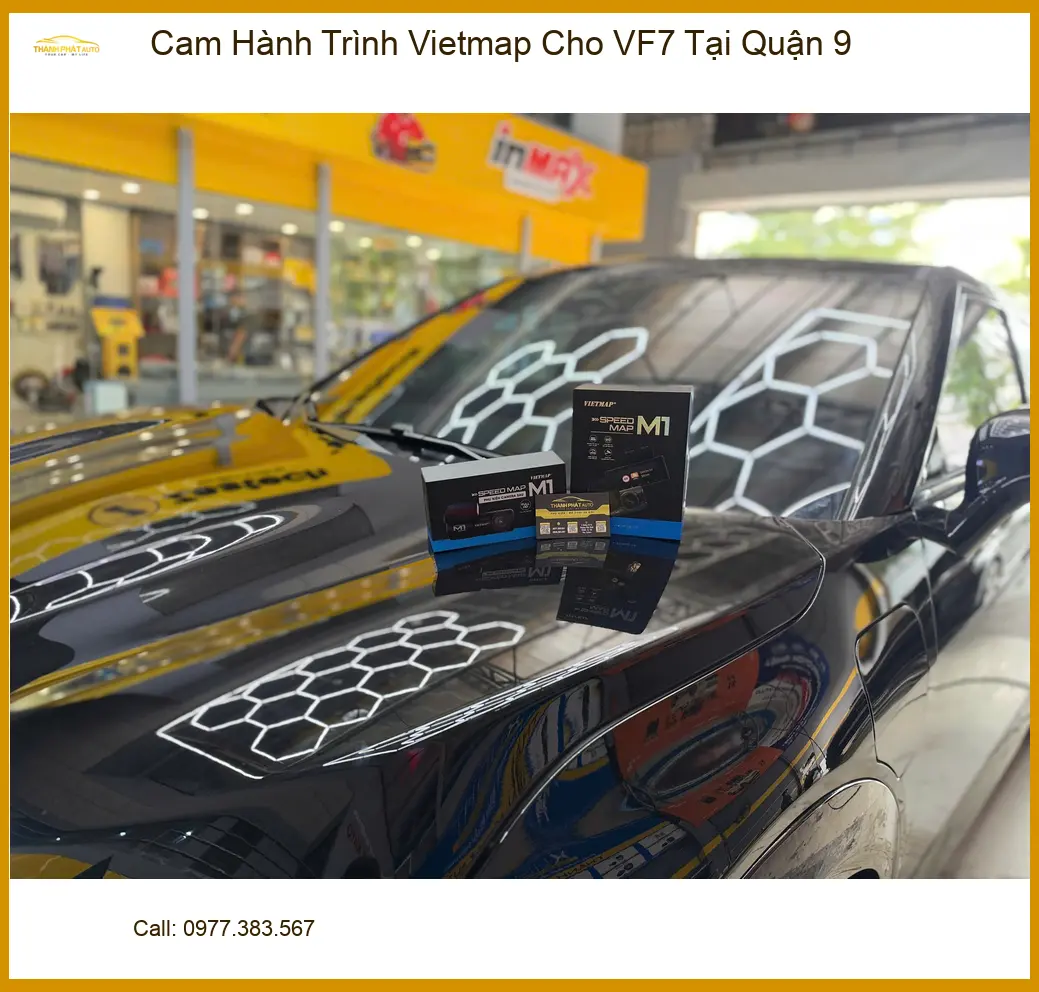 Chị Phương lắp Cam Hành Trình Vietmap cho VF7 tại Quận 9 để an tâm khi lái xe ảnh thực tế 2