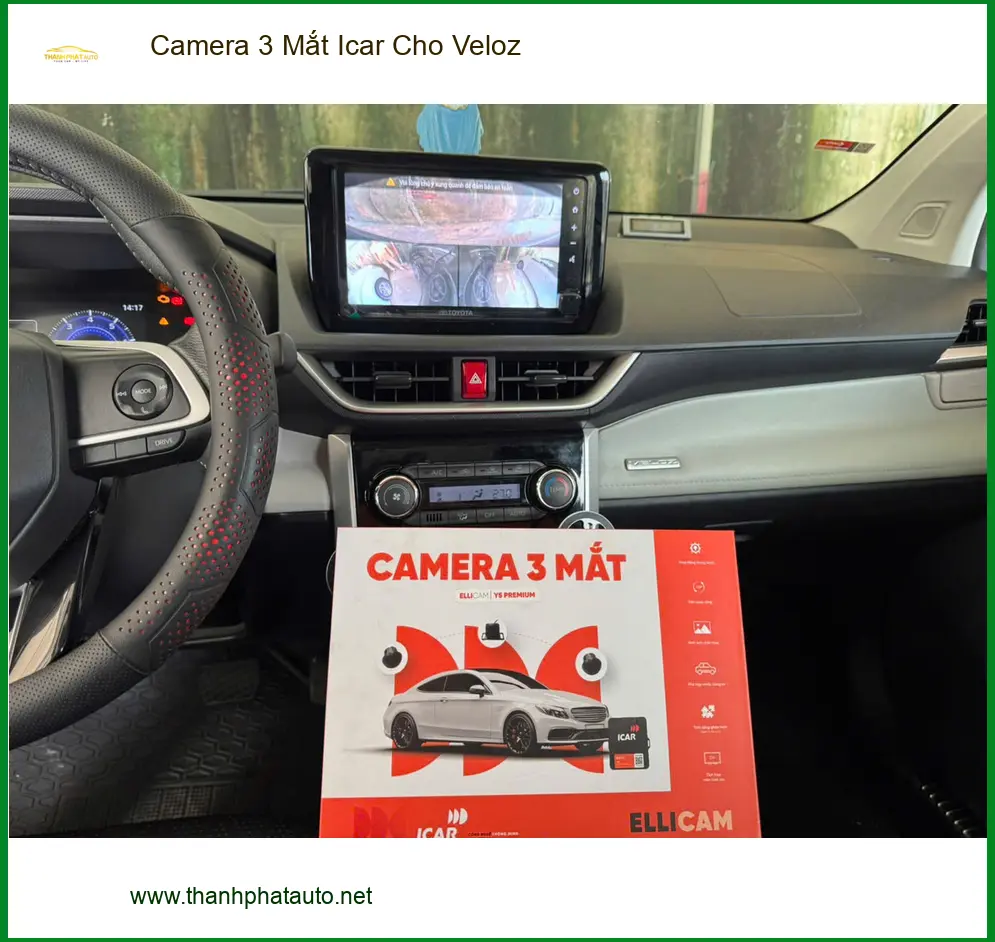 Anh Kiên lắp Camera 3 Mắt Icar cho Veloz ở Thủ Đức để an tâm khi đỗ xe ảnh thực tế 3