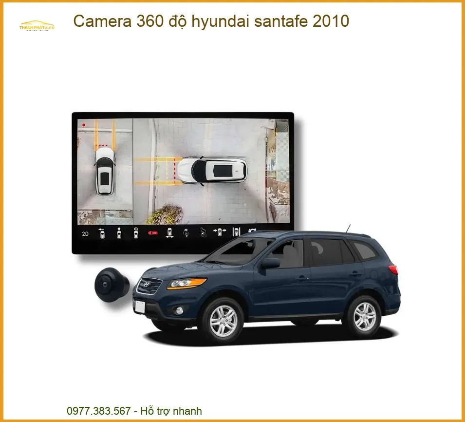 Camera 360 độ Hyundai Santafe 2010 - Trung Tâm Lắp Đặt Uy Tín TPHCM