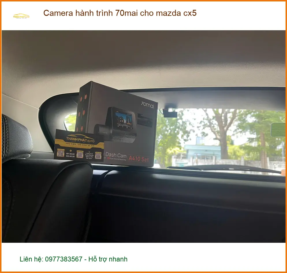 Anh Bảo lắp camera hành trình 70mai cho Mazda CX5 tại Bình Chánh ảnh thực tế 4