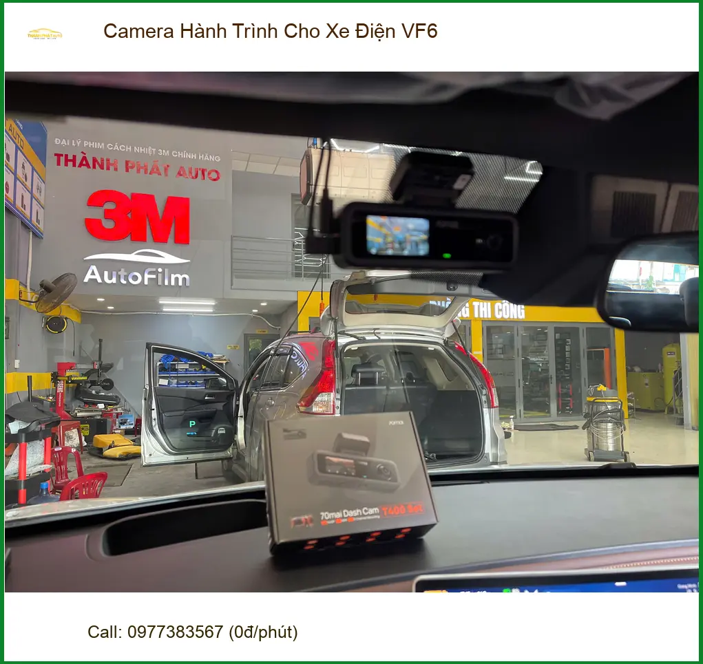 Cô Tư lắp Camera Hành Trình Cho Xe Điện VF6 Quận 9 để ghi lại hành trình an toàn