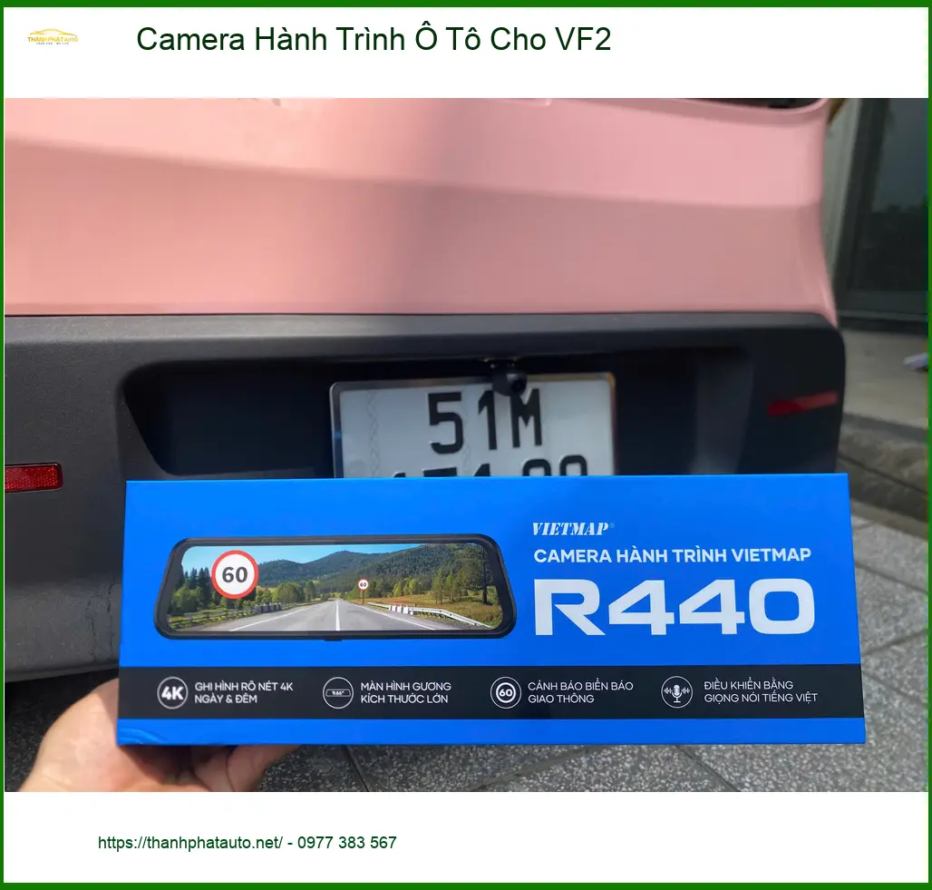 Chị Thuỳ lắp Camera Hành Trình Ô Tô cho VF2 Quận 9 để ghi lại hành trình rõ nét ảnh thực tế 2